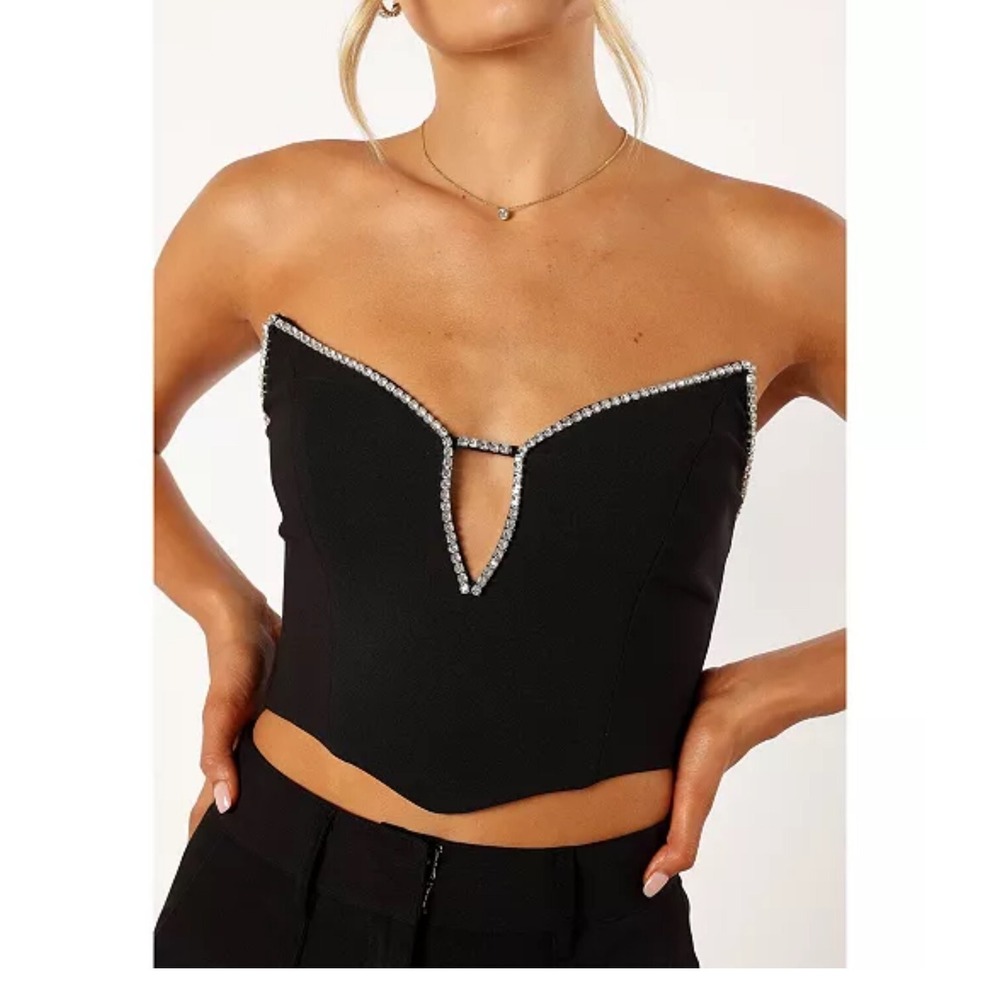 RunAway Petal+Pup Size-L Bec Bustier Woman Top Black